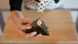 Salmon Onigiri  Triangle Rice Snack [upl. by Nared45]