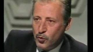 Intervista A Paolo Borsellino  Tsi Televisione Svizzera 1992 completo [upl. by Leirua]