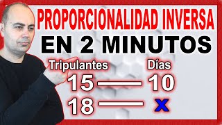 💥Ejercicio De PROPORCIONALIDAD INVERSAExplicado En 2 MINUTOS 💥 REGLA DE TRES SIMPLE INVERSA [upl. by Courtney]