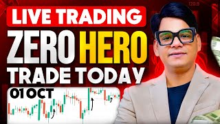 🔴01 Oct Banknifty zero hero live trading bank nifty trading optionstrading trading livetrading [upl. by Ayekehs919]