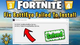 Failed to install BattleEye Service Fortnite Chapter 3 Season 4 2022 Fix Generic Error Fortnite [upl. by Granniah624]