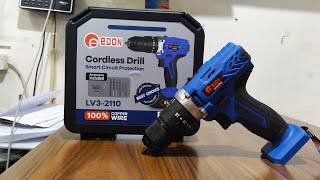 BOR BETON TANPA KABLE  BOR BETON BATERAI 21V CORDLESS IMPACT DRILL LV32110 KEPALA 13 MM  Unboxing [upl. by Perzan568]