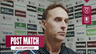 “Were Very Disappointed”  West Ham 12 Aston Villa  Julen Lopetegui  Post Match Reaction [upl. by Ottavia]