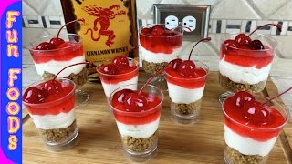 Fireball Whiskey Cheesecake Shots  FunFoods  How to Make Whiskey Shots [upl. by Mariand]