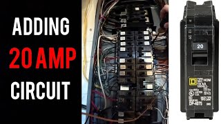 Adding a 20 Amp Circuit to a Breaker Panel [upl. by Kramnhoj]