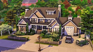 Modern Family Farmhouse  The Sims 4 Speed Build [upl. by Ralli]