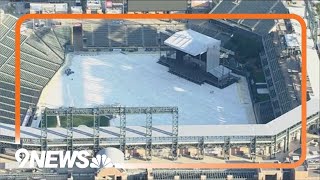 Billy Joel in Denver Crew set up for Coors Field concert [upl. by Lytton]