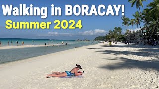 Summer Tour in BORACAY PHILIPPINES  2024 Morning Walk Around Boracay Island  Beach amp Town [upl. by Ahsia]