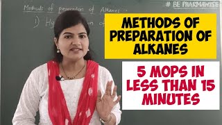 Methods of preparation of Alkanes  simple explanation  Be Pharmawise [upl. by Sturges]