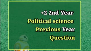 Previous Year Question 2 2nd year Political Science [upl. by Hyacinthe884]