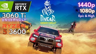 Dakar Desert Rally  RTX 3060 TI Undervolt  Ryzen 5 3600 1440p amp 1080p  Benchmark Performance test [upl. by Aleacin]