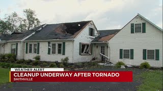 Cleanup underway after tornado in DeKalb County [upl. by Stalk]