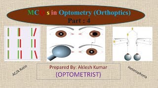 MCQ in Optometry Orthoptics part 4 [upl. by Elagibba]