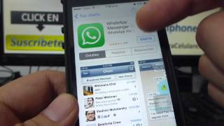 como Descargar whatsapp iphone gratis para iPhone 5s 5C 5 4 iOS 7 español Channeliphone [upl. by Charie]