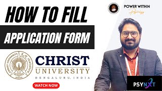 How to fill CHRIST UNIVERSITY PG Form 2024 Step by Step Registration Process [upl. by Gilud]