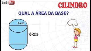 ÁREA DA BASE DE UM CILINDRO enem matemática matematica encceja concurso cilindro geometria [upl. by Romney]