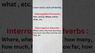 Interrogative Pronounamp Interrogative Adverbs english easy englishlearning easyenglish 360 [upl. by Esyak]