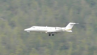 Bombardier Learjet 45 Landing  Ketchikan Airport [upl. by Aros14]