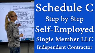 Schedule C Form 1040 Sole proprietor independent contractor LLC How to fill out form Schedule C [upl. by Yenetruoc]