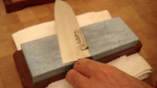 Sharpening Knives with Whetstones CHEFS Demo [upl. by Namielus]