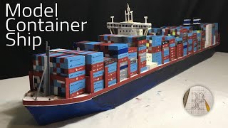 How to Make a Model Container Ship out of Cardboard [upl. by Aridaj520]