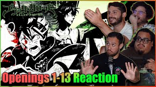 REACTING TO ALL THE BLACK CLOVER OPENINGS [upl. by Eneleuqcaj994]