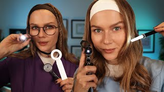 ASMR Medical Exam by 3 Doctors Cranial Nerve Exam Ear Exam Cleaning amp Hearing Test ENT Exam [upl. by Bartel]