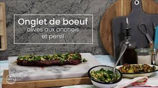 Onglet de boeuf aux olives aux anchois et persil surlegrill [upl. by Ahsimik164]