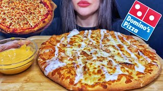 ASMR DOMINO’S CHEESE BURST PIZZA MUKBANG No Talking EATING SOUNDS [upl. by Adlesirk]