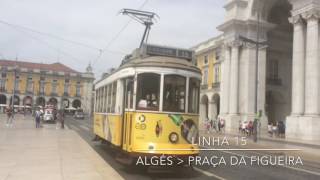 Eléctricos da Lisboa  Praça do Comércio Linha 15 [upl. by Sheply797]