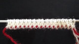 Knitting Double Border Easily with Cast on  Tubular Cast on [upl. by Annaehr561]