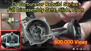 01 quotHow toquot CV Carburetor  Disassembly Recording Jets and Settings Cleaning Carb Rebuild Series [upl. by Benge678]