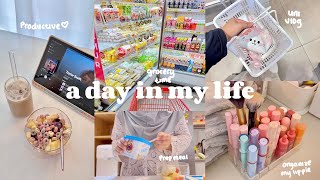 A DAY IN MY LIFE✧˖°🥓🍝home cookinguni vlogproductivegrocery shoppingcoffee runmorning activity [upl. by Harak]