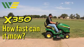 How fast can the John Deere X350 Mow an Acre [upl. by Adnilab]