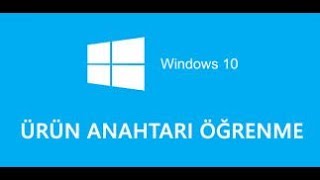 Windows 10 Ürün Anahtarı Girme [upl. by Haya98]