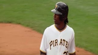 McCutchen singles in his first MLB atbat [upl. by Epifano]