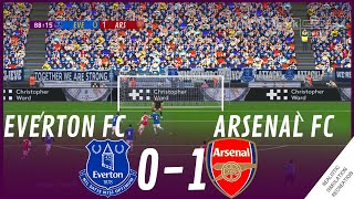 EVERTON vs ARSENAL 01 MATCH HIGHLIGHTS • Video Game Simulation amp Recreation [upl. by Schofield]