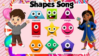 Shapes SongNursery RhymesKids RhymesEnglish RhymesKids SongsEnglish PoemsWatch and Learn [upl. by Vernita]