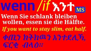 part 25 Deutsch Tigrinya Englisch lernen Nebensatz [upl. by Letnom]