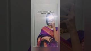 Saree Layout Ideas with Captions ❤️🕊️ love aesthetic fyp saree shorts ytshorts [upl. by Alburg]