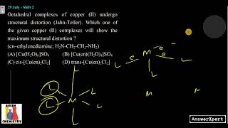 Octahedral complexes of copper II undergo structural jahnTeller Which one of the given copper [upl. by Annay]