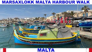 MARSAXLOKK MALTA HARBOUR WALK  MARSAXLOKK MARKET [upl. by Almire]