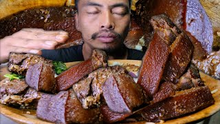 Mukbang Smoked pork with Axone Pure Sumi Style Cooked akzzvlog2379 Nagaland [upl. by Erdman378]