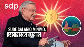 Aumenta el salario mínimo 2024 🤑 249 pesos diarios y 375 en la zona libre de la frontera norte [upl. by Lrub]