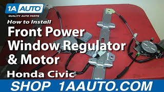 How To Replace Front Window Regulator 9600 Honda Civic [upl. by Omolhs]