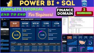 Power BI Complete Tutorial  Power BI Project  Bank Loan Analysis  Finance Domain powerbi sql [upl. by Aknaib]