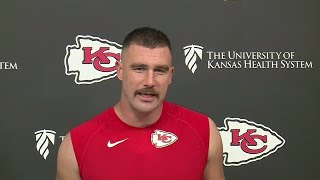 Travis Kelce talks attention from Swifties addresses Mr Pfizer comments from Aaron Rogers [upl. by Lupee]