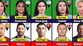 COUNTRY Comparison Famous Footballers And Their WivesGirlfriends [upl. by Margherita]