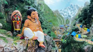 Kedarnath Miniature Themed Decoration  Paul Cha Ladka 2023  Home Ganpati Decoration [upl. by Ayila452]