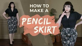 How To Make A Pencil Skirt  How I Sew Simple Skirts [upl. by Anaitsirk]